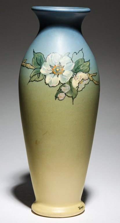 WELLER HUDSON VASE BY D. ENGLAND. (1 of 4)