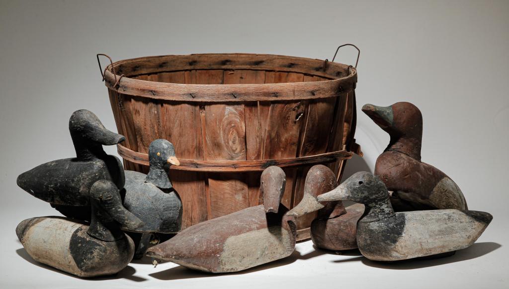 GROUP OF WORKING DECOYS. (1 of 5)