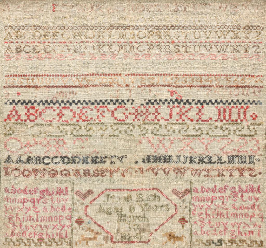 ENGLISH "JANE RICH" SAMPLER. (1 of 3)