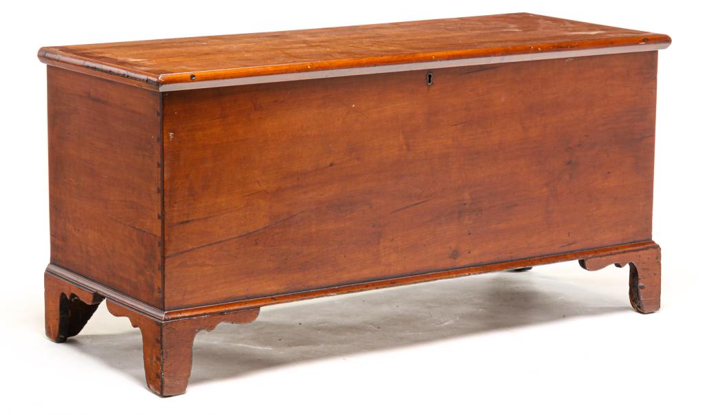 AMERICAN CHIPPENDALE BLANKET CHEST. (1 of 8)