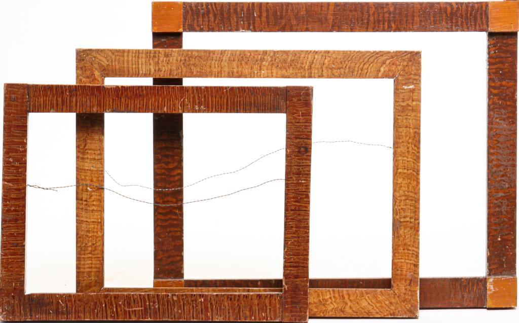 THREE AMERICAN GRAIN PAINTED PICTURE FRAMES. (1 of 2)