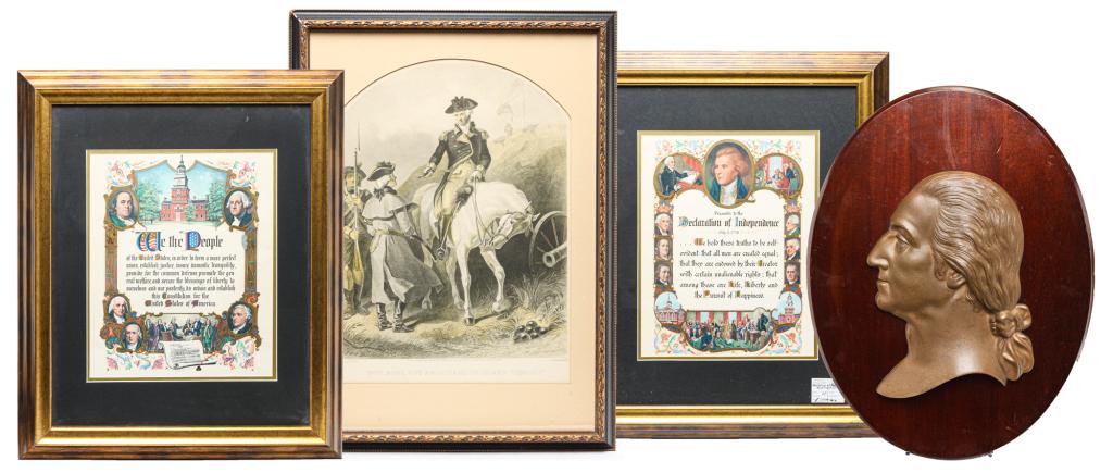 FOUR AMERICAN PATRIOTIC PIECES. (1 of 6)