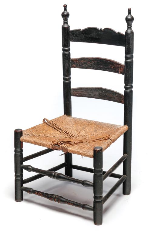 AMERICAN SLAT BACK SIDE CHAIR. (1 of 4)