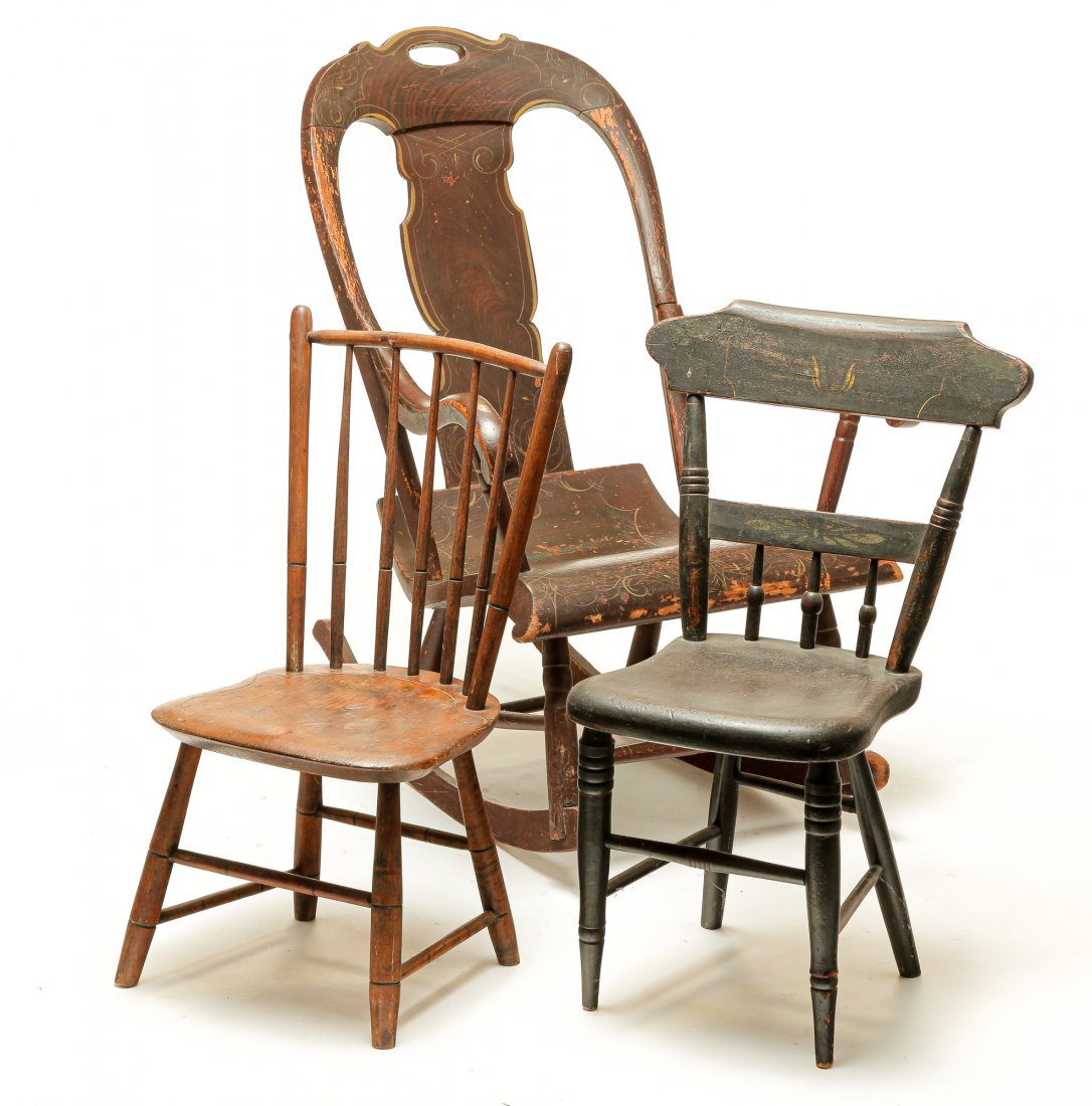 THREE AMERICAN CHAIRS. (1 of 7)
