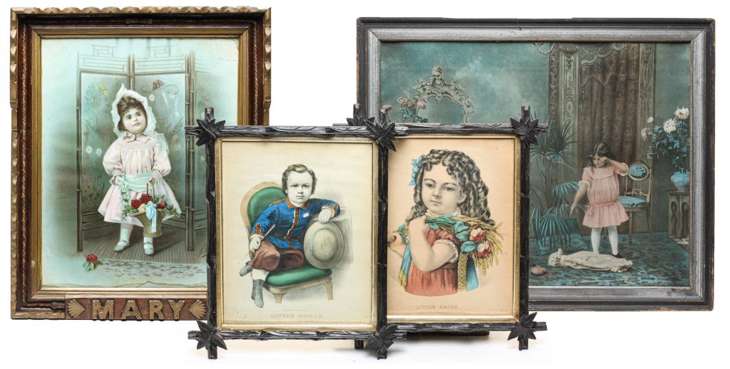 FOUR FRAMED AMERICAN PRINTS. (1 of 8)