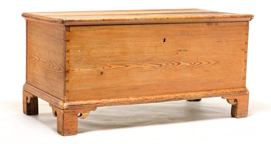 AMERICAN CHIPPENDALE BLANKET CHEST. (1 of 4)
