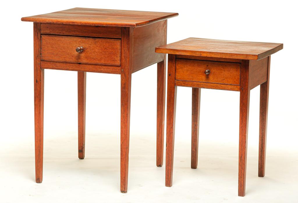 TWO AMERICAN HEPPLEWHITE STANDS. (1 of 3)