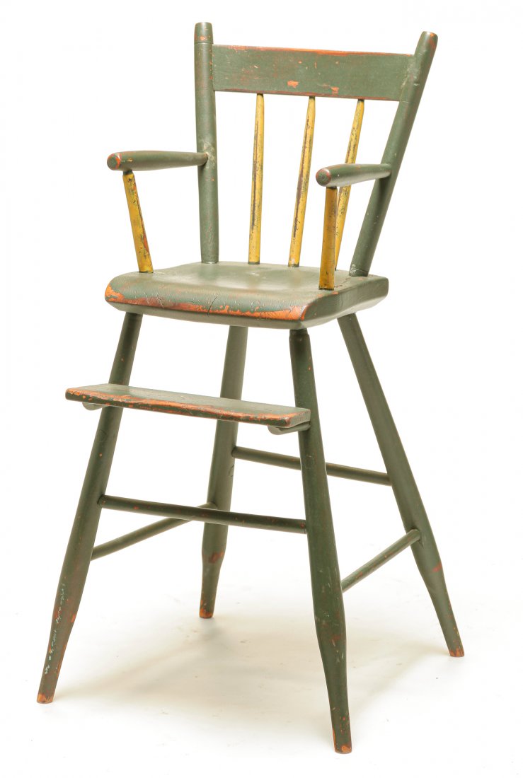 AMERICAN PAINTED HIGHCHAIR. (1 of 5)