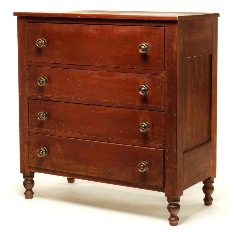 AMERICAN TRANSITIONAL CHEST OF DRAWERS. (1 of 4)