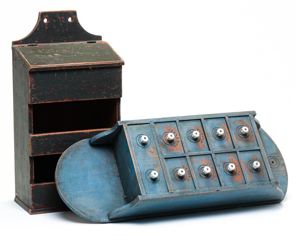 TWO AMERICAN HANGING PIECES. (1 of 5)