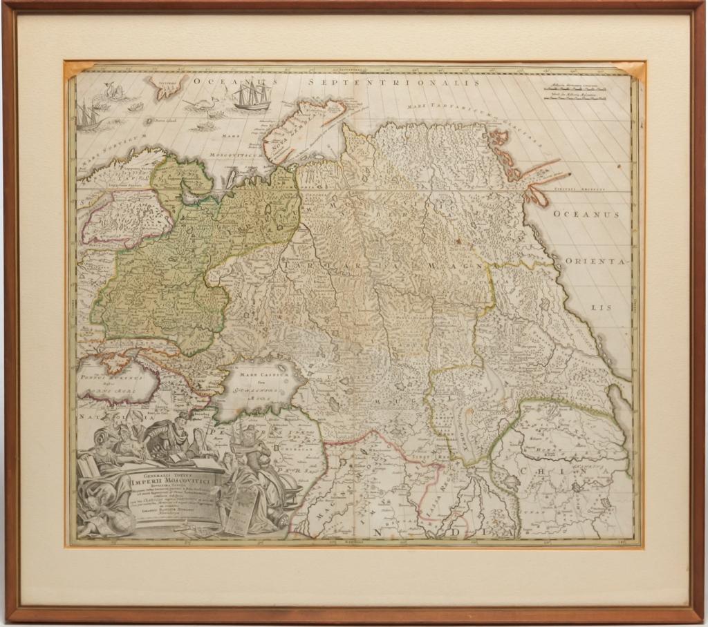 MAP OF RUSSIA BY JOHANN BAPTIST HOMANN. (1 of 3)