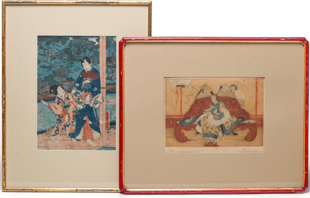 ELYSE LORD PRINT AND JAPANESE WOODBLOCK PRINT. (1 of 4)