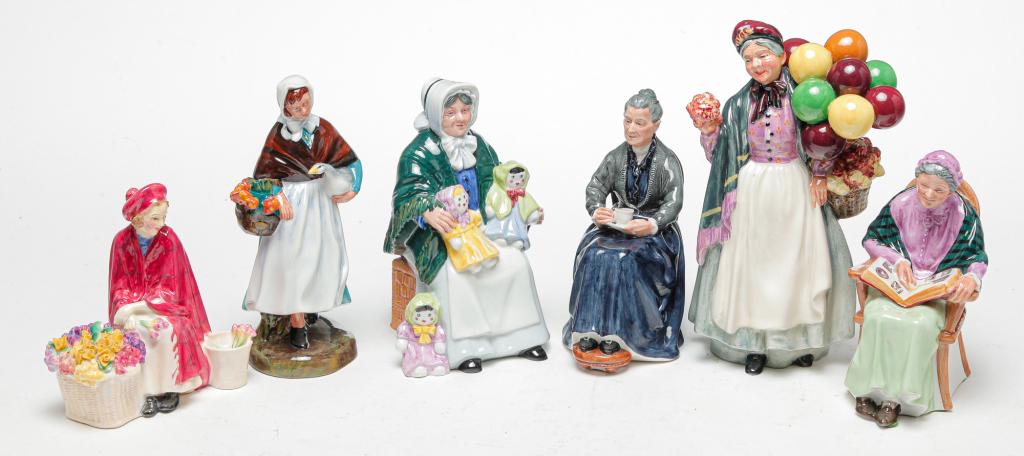 SIX ROYAL DOULTON LADY FIGURINES. (1 of 4)