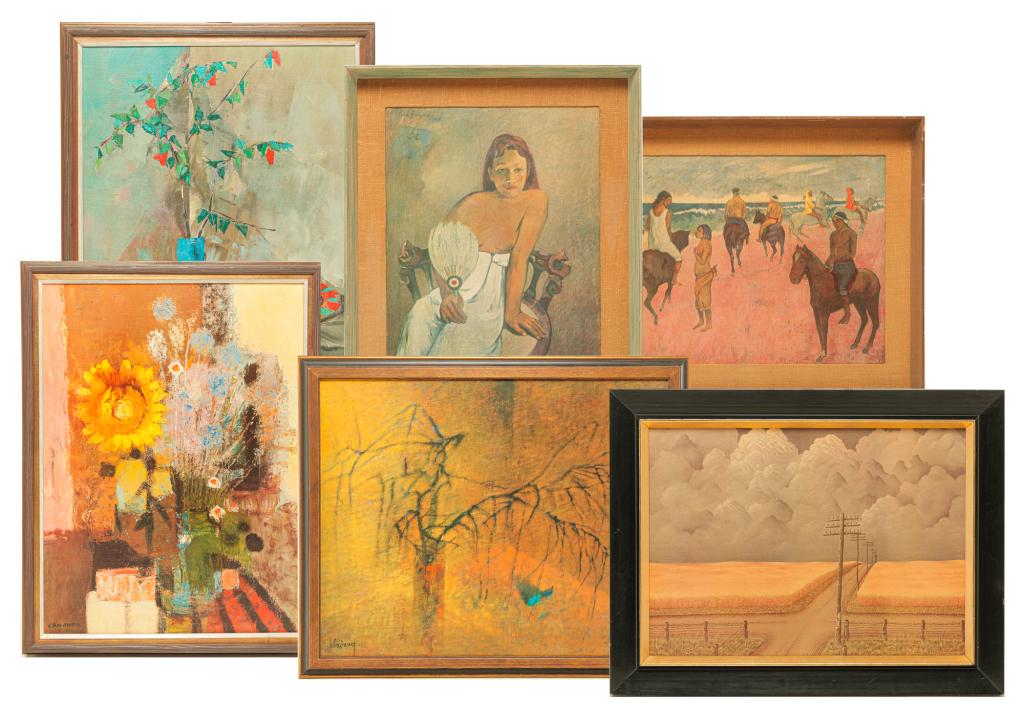 SIX FRAMED PRINTS. (1 of 8)