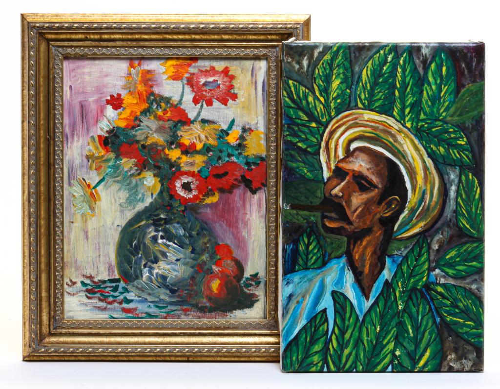 TWO PIECES OF ART. (1 of 4)