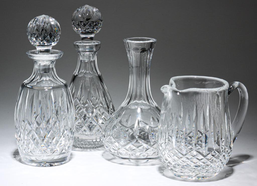 FOUR WATERFORD LEAD CRYSTAL PIECES. (1 of 2)