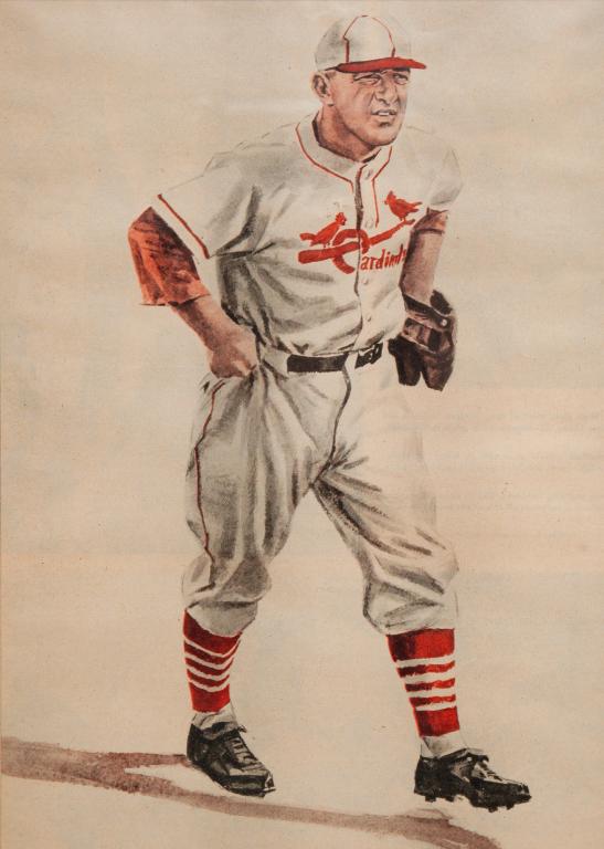 FRAMED PRINT AND AUTOGRAPH OF FRANK FRISCH. (1 of 3)