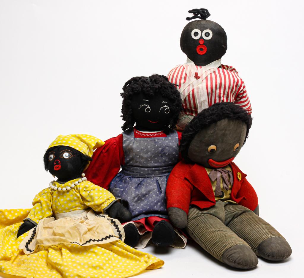 FOUR LARGE AFRICAN AMERICAN DOLL. (1 of 3)
