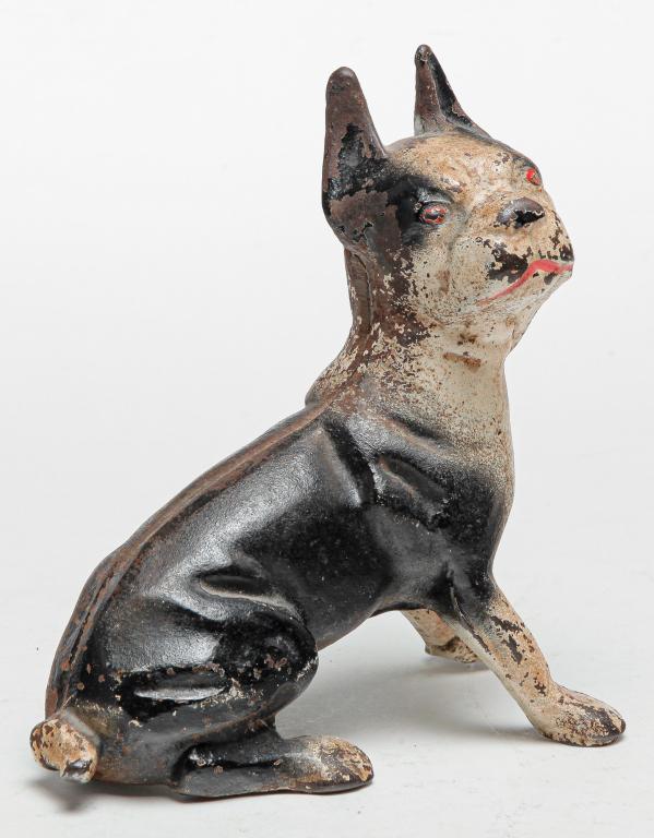 AMERICAN CAST IRON BOSTON TERRIER DOORSTOP. (1 of 2)