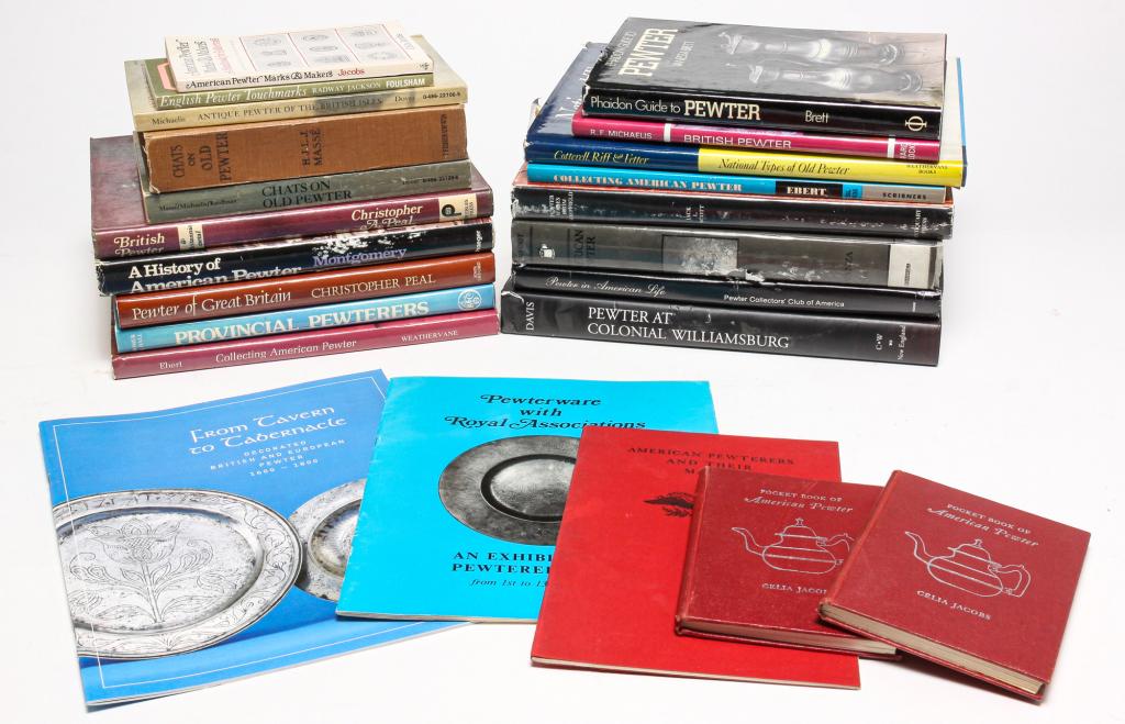 GROUP OF BOOKS ON PEWTER. (1 of 5)