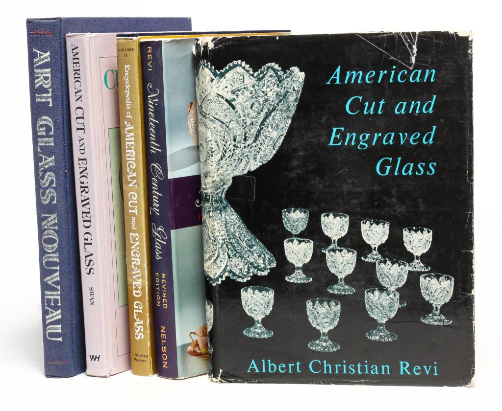 FIVE BOOKS ON GLASS. (1 of 7)