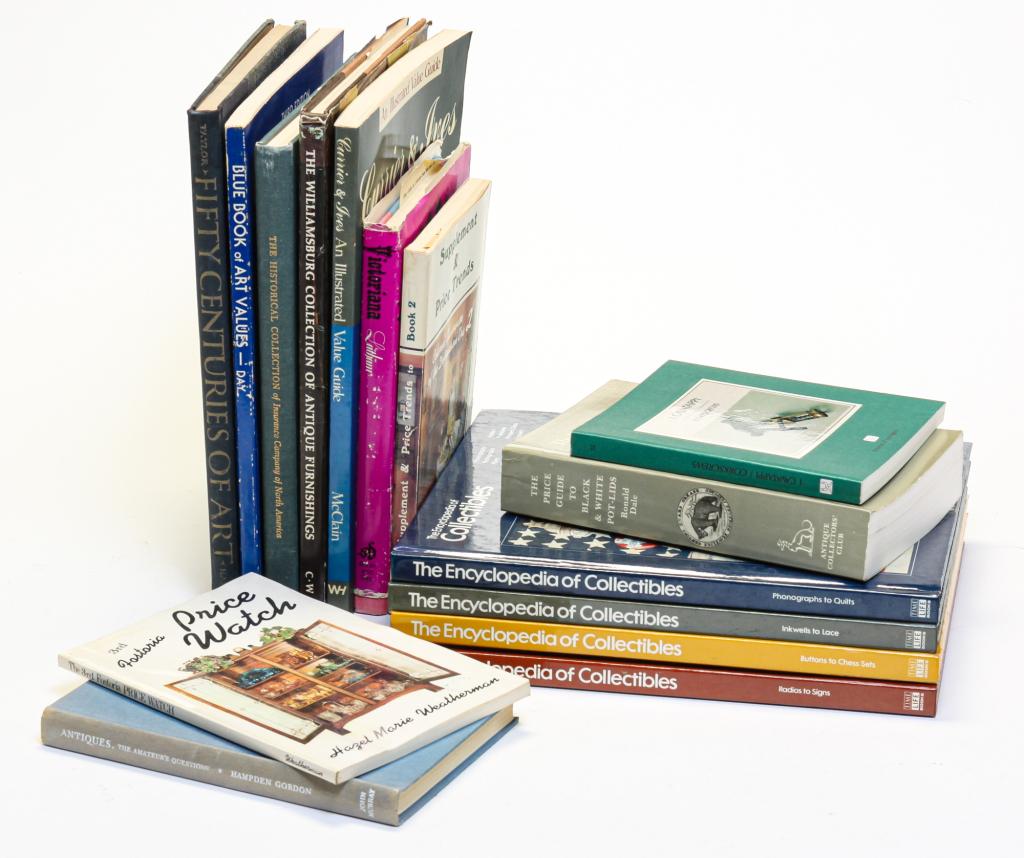 COLLECTION OF REFERENCE BOOKS.: Twentieth century. Including "Gaudy Dutch," "Currier and Ives," several volumes of "The Encyclopedia of Collectibles" and others.