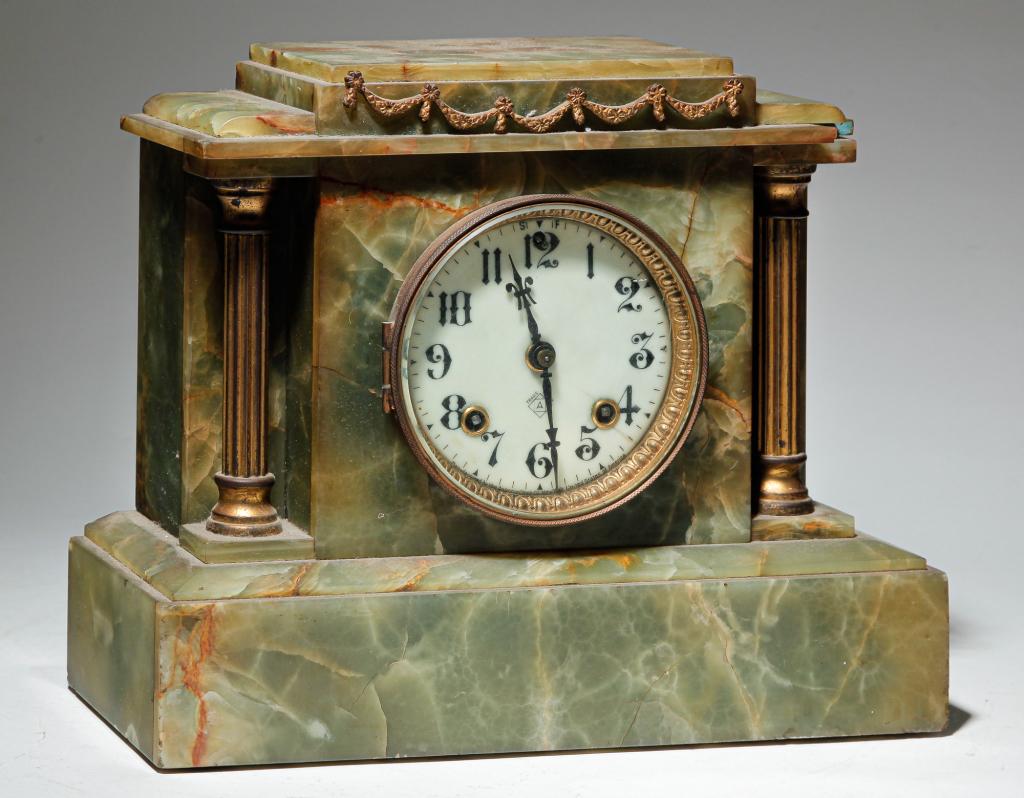 AMERICAN ANSONIA MANTEL CLOCK. (1 of 4)
