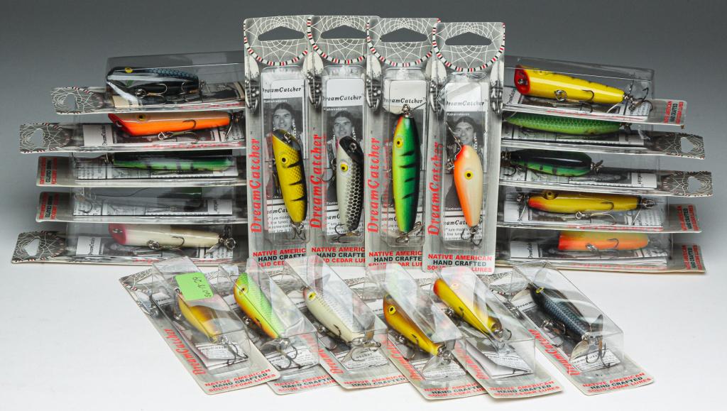 GROUP OF TWENTY-ONE UNUSED DREAMCATCHER LURES.: Group of twenty-one DreamCatcher fishing lures. All are new in unopened packages.