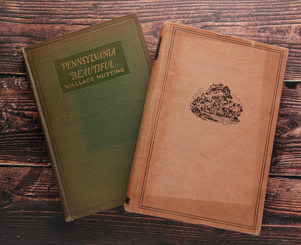 TWO WALLACE NUTTING STATE BOOKS.: "Massachusetts Beautiful" 1935, Garden City Publishing Co., Inc. New York. And "Pennsylvania Beautiful (Eastern)" 1924, Old America Company. Framingham, Mass. Some foxing, overall good condition.