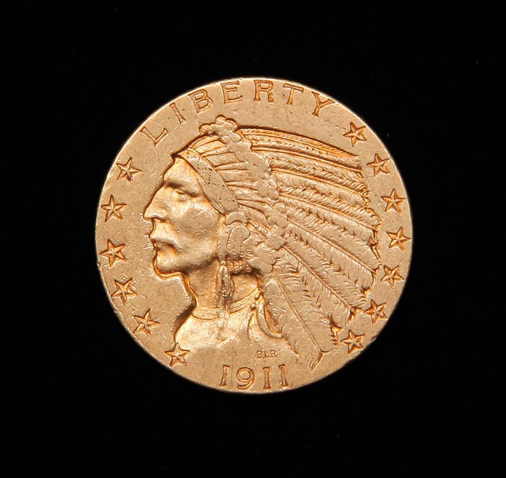 1911 INDIAN HEAD $5 HALF EAGLE GOLD COIN (1 of 2)
