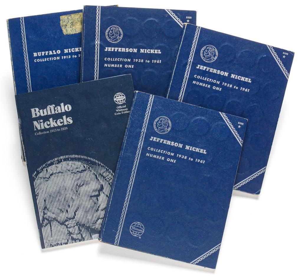 FIVE WHITMAN ALBUMS CONTAINING 272 NICKELS (1 of 9)
