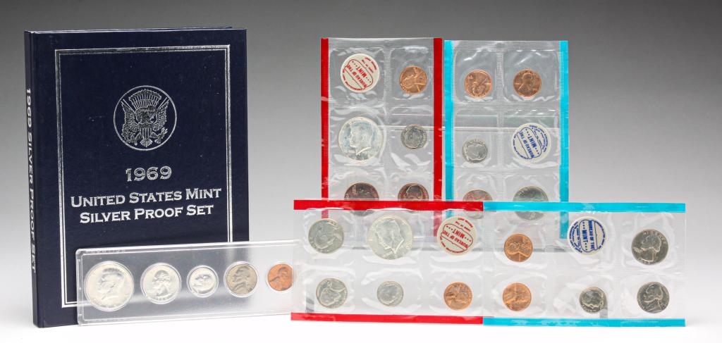 FOUR AMERICAN COIN PROOF SETS INCLUDING SILVER (1 of 11)