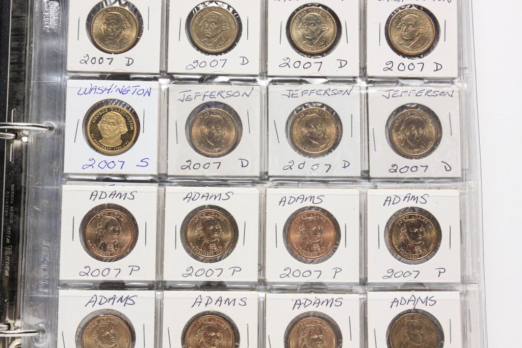 176 PRESIDENTIAL DOLLARS FROM 2007 TO 2011 (1 of 10)