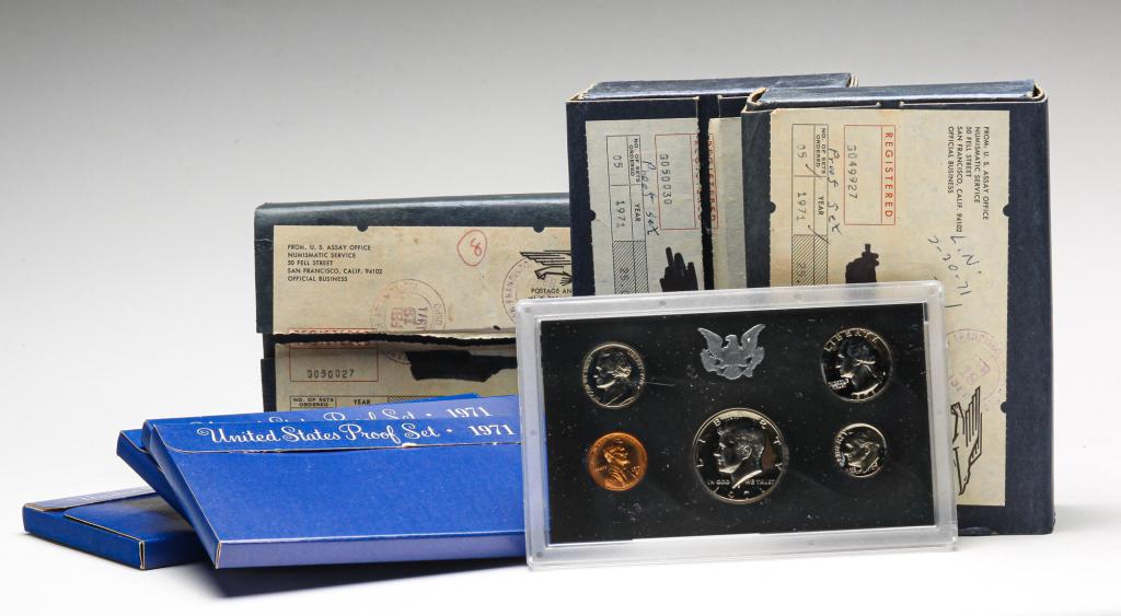 FIFTEEN 1971 U.S. PROOF SETS IN BOXES (1 of 4)