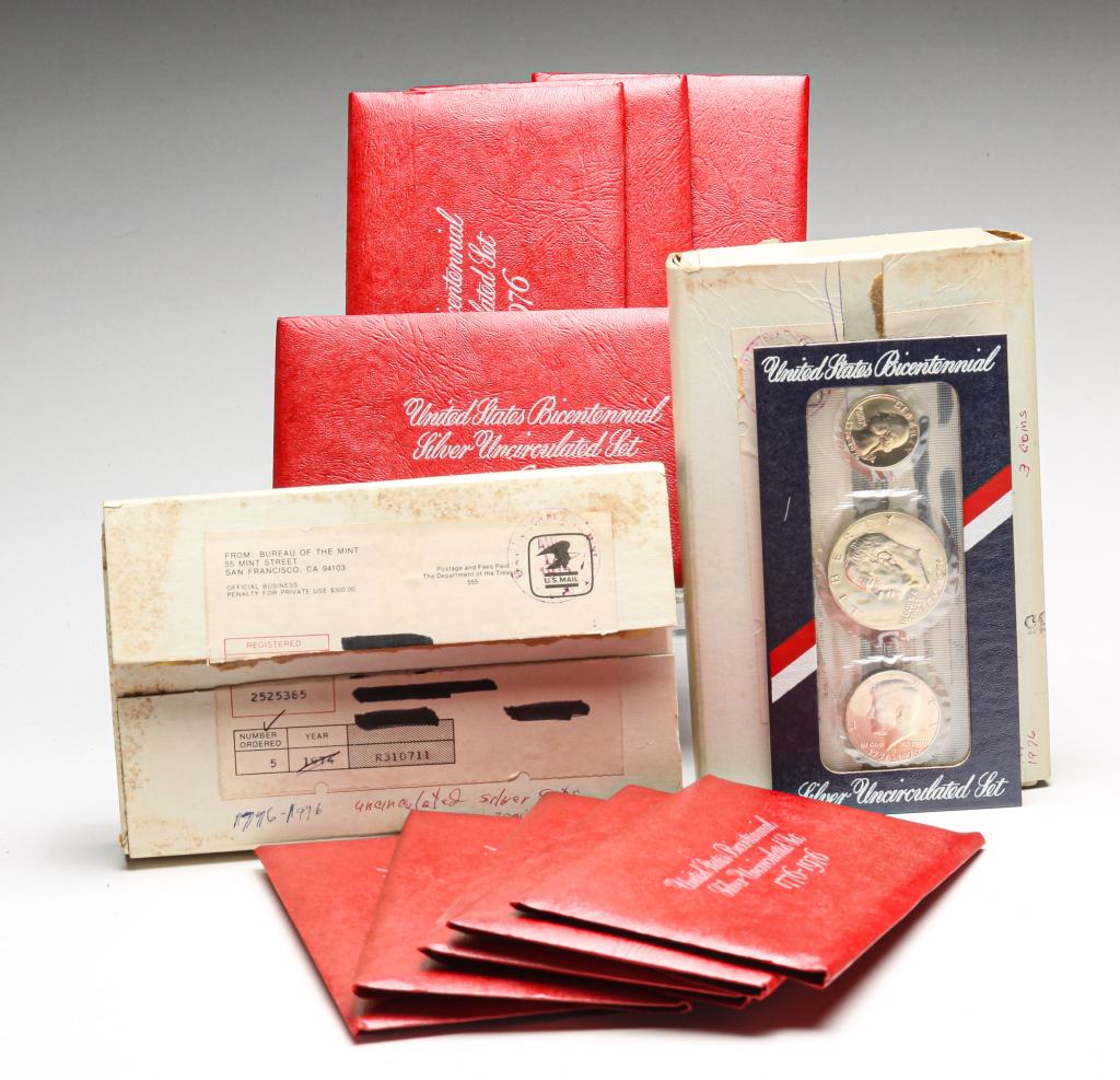 TEN 1976 BICENTENNIAL UNCIRCULATED SILVER SETS (1 of 3)