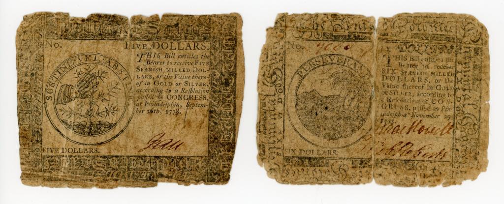 TWO PHILADELPHIA COLONIAL CURRENCY NOTES (1 of 5)