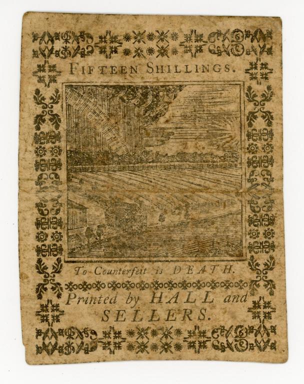 1773 PENNSYLVANIA COLLONIAL CURRENCY NOTE (1 of 2)