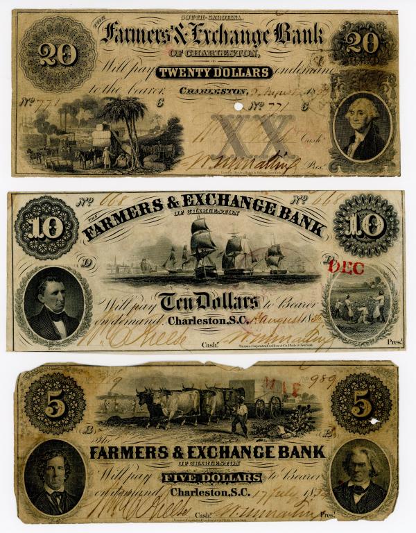 THREE FARMERS & EXCHANGE BANK OBSOLETE NOTES (1 of 2)