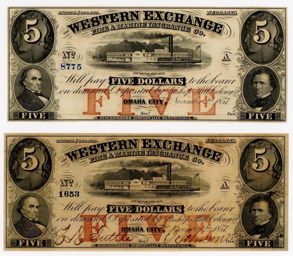 FOUR WESTERN EXCHANGE NEBRASKA OBSOLETE CURRENCY (1 of 4)