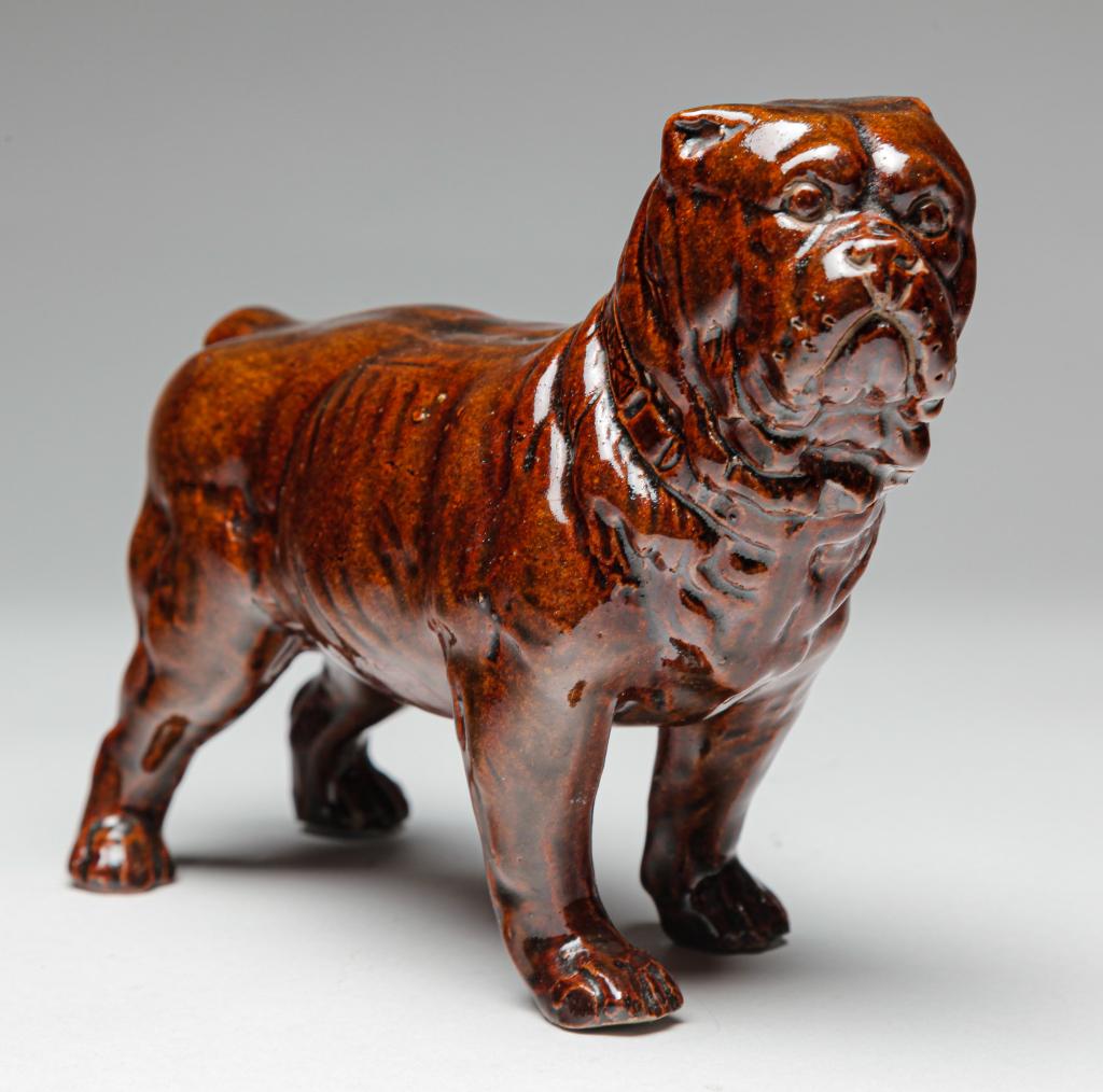 AMERICAN BUFF CLAY BULLDOG. (1 of 2)