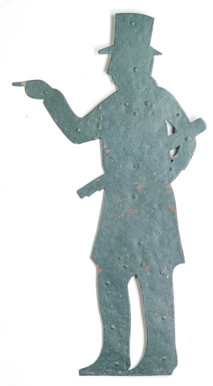 AMERICAN FOLK ART WEATHERVANE FIGURE. (1 of 3)