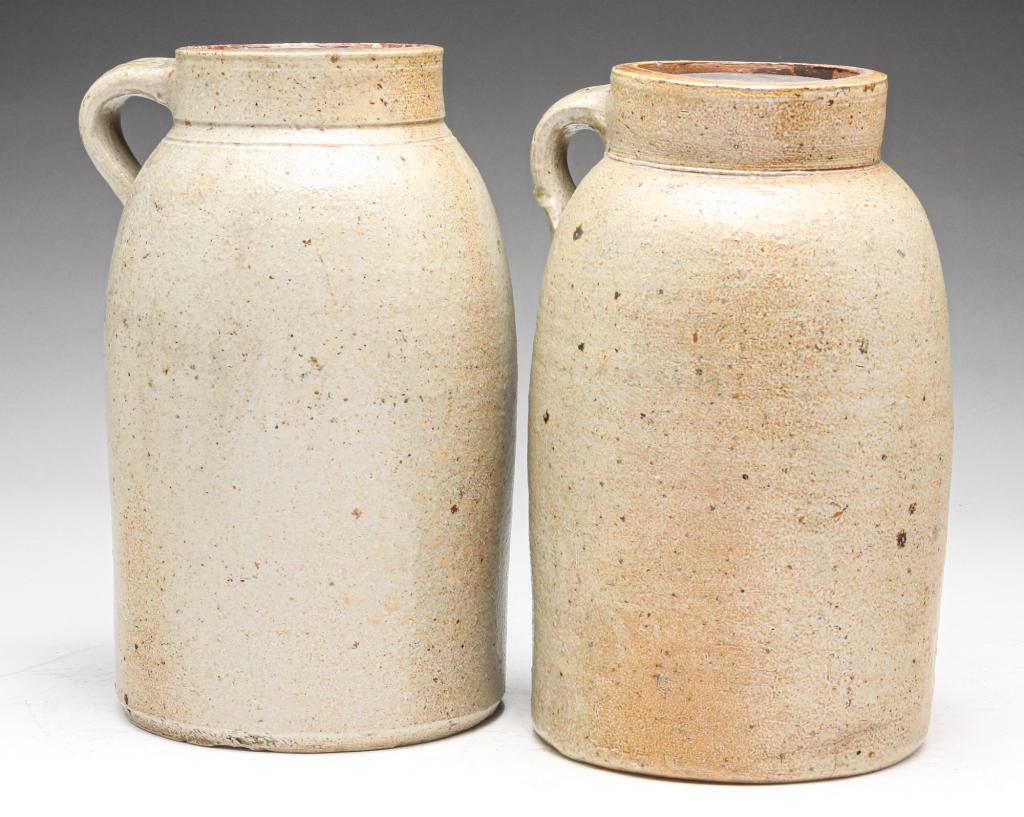 TWO AMERICAN STONEWARE JARS. (1 of 5)