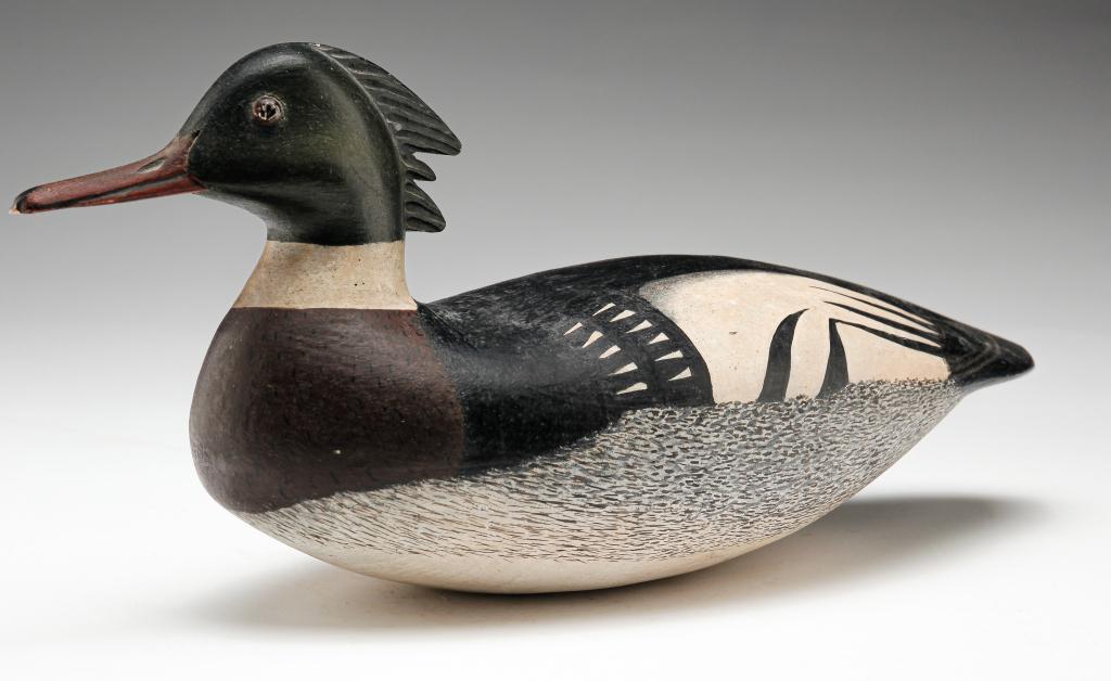 MERGANSER DECOY BY JOHN HILLMAN. (1 of 5)