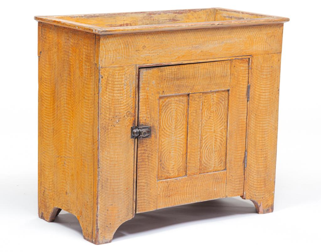 AMERICAN DIMINUTIVE GRAIN PAINTED DRY SINK. (1 of 5)