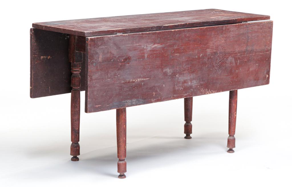 AMERICAN TRANSITIONAL DROP LEAF TABLE. (1 of 7)