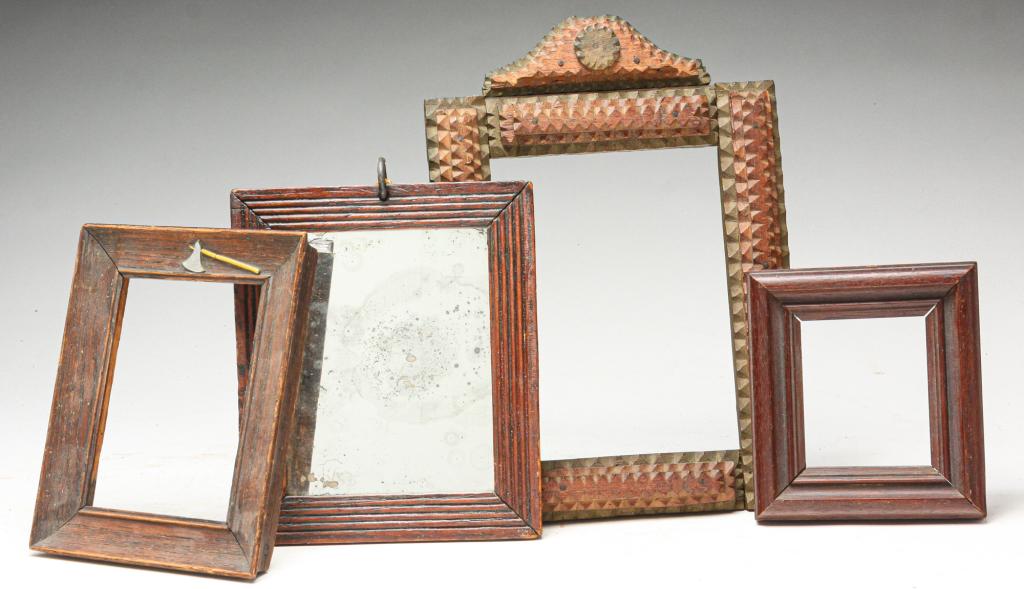 THREE AMERICAN FRAMES AND A MIRROR. (1 of 5)