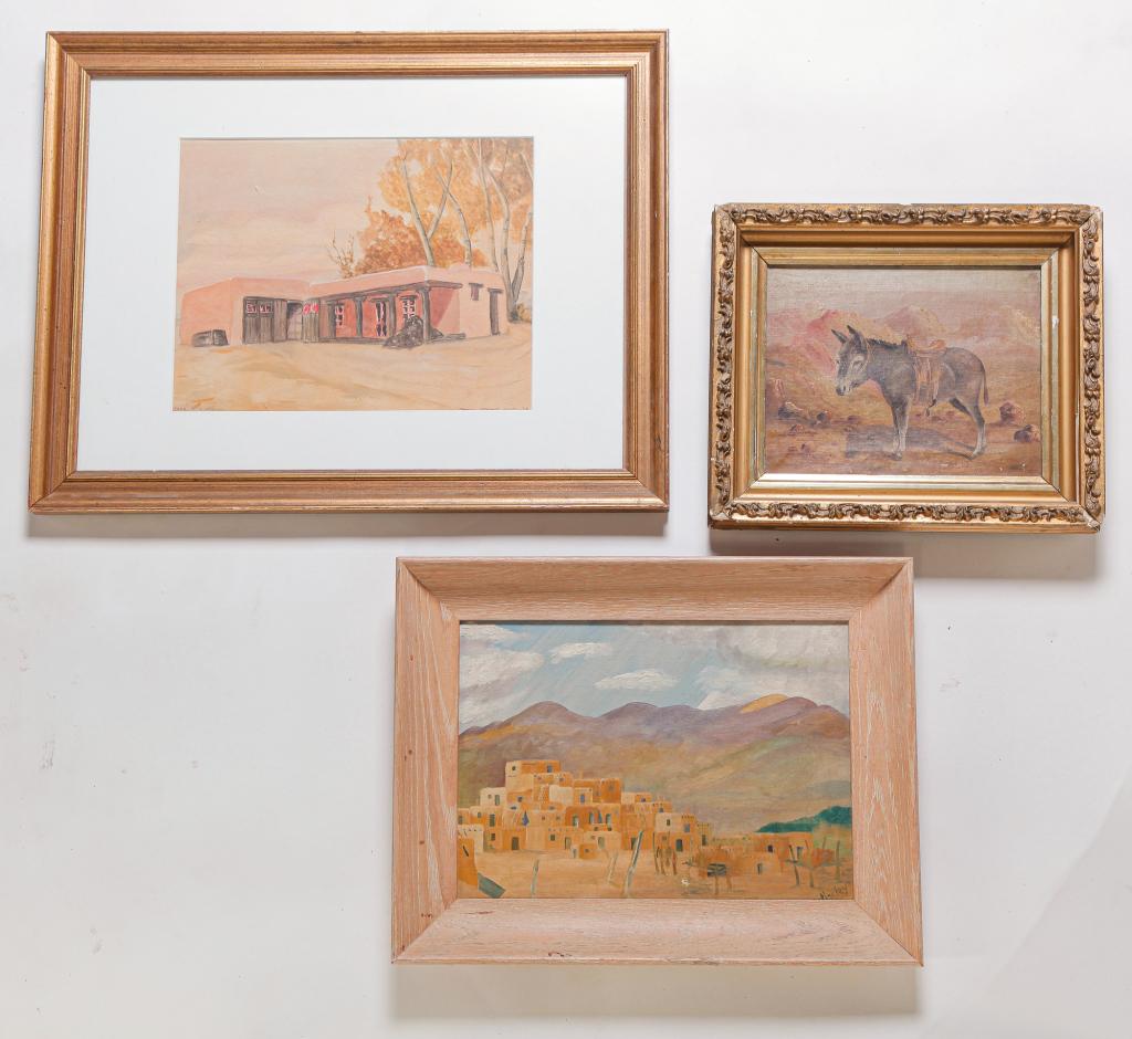 THREE SOUTHWESTERN RELATED PAINTINGS. (1 of 4)