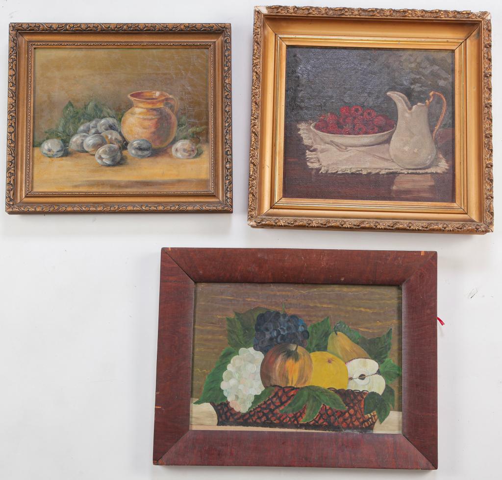 THREE AMERICAN STILL LIFE PAINTINGS. (1 of 5)