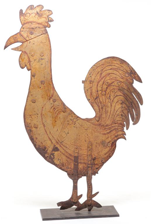 AMERICAN FOLK ART ROOSTER FINIAL. (1 of 3)