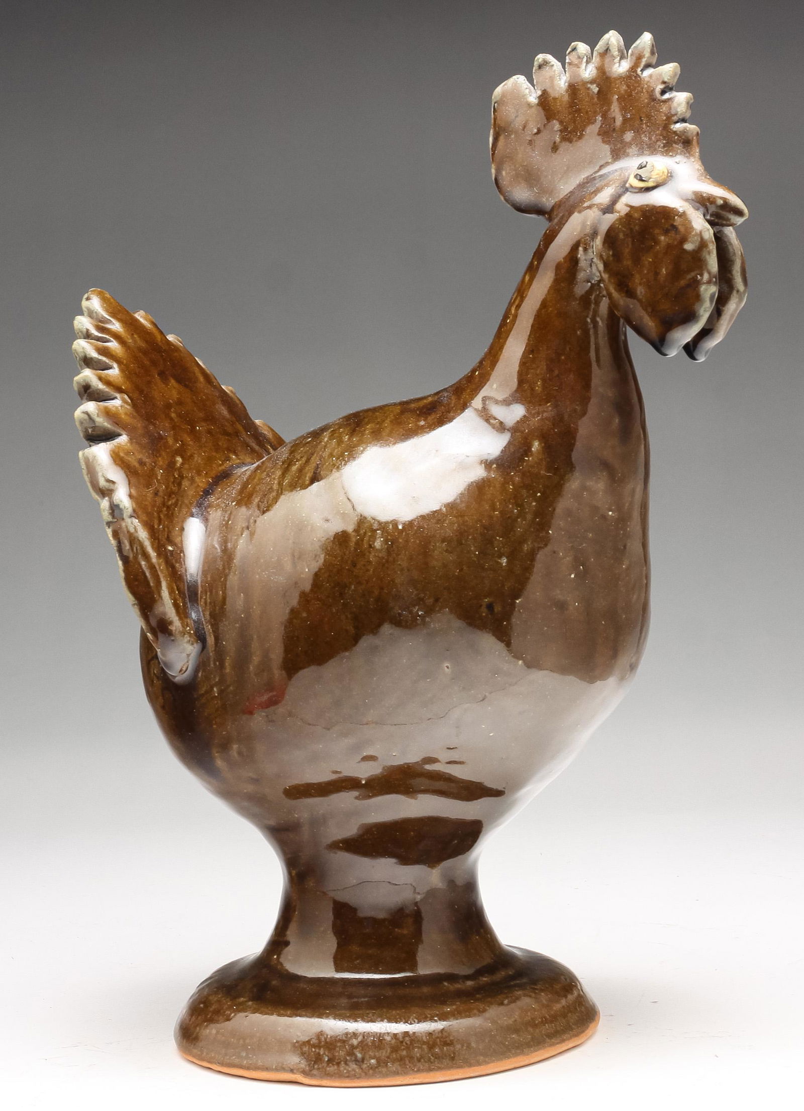 REGGIE MEADERS SOUTHERN ASH GLAZED ROOSTER. (1 of 5)